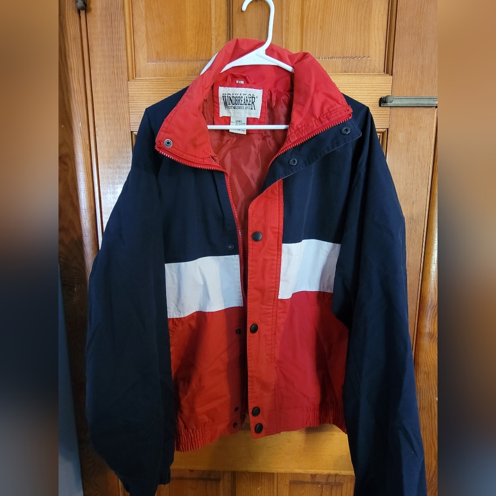 The Original Windbreaker Size XL Red White & Blue